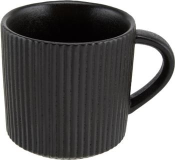 Tassen Neri mit Rillenstruktur in Schwarz matt, 2 Stück