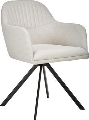 Silla giratoria con reposabrazos tapizada Lola
