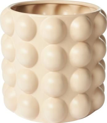 Cache-pot grès cérame beige Bob