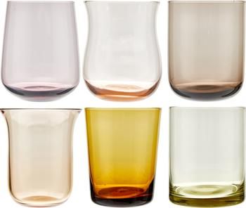 Vasos de vidrio soplado artesanalmente Desiguale, 6 uds.
