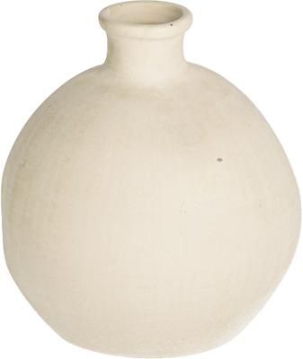 Vaso a sfera in ceramica beige Caetana