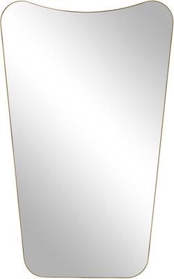 Specchio moderno da parete con cornice in metallo dorato Goldie
