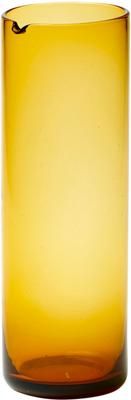 Carafe en verre soufflé jaune Bloom, 1 l