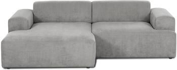Cord-Ecksofa Melva (3-Sitzer) in Grau