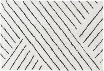 Tapis de bain bohème blanc naturel Lawa