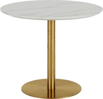 Table ronde aspect marbre Karla, Ø 90 cm