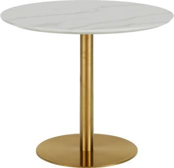 Table ronde aspect marbre Karla, Ø 90 cm