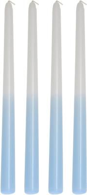 Chandelle bleu clair/blanc Dubli, 4 pièces