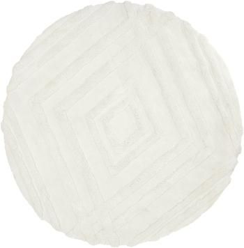 Tapis rond shaggy moelleux ethnique Magda