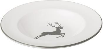 Handbemalter Suppenteller Gourmet Grauer Hirsch