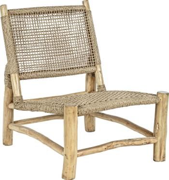 Fauteuil lounge bohème bois de teck Lampok