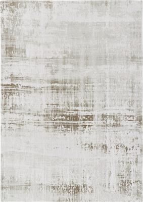 Tapis en coton tissé à plat argent/gris/beige Louisa