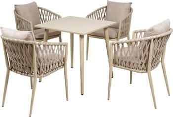 Set tavolo e sedie da giardino Brown 5 pz