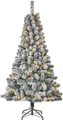 Albero di Natale innevato con luci LED Millington