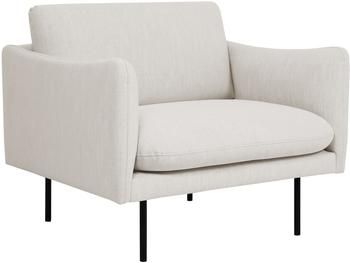 Fauteuil Moby in beige met metalen poten