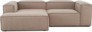 Canapé d'angle modulable tissu brun Lennon