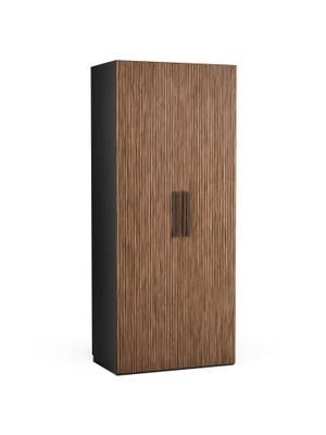 Armoire modulaire Simone, aspect noyer, largeur 100 cm, plusieurs variantes