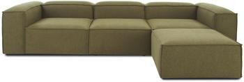 Modulaire sofa Lennon (4-zits) met voetenbank in groen