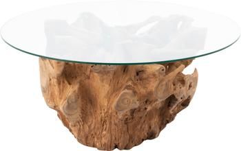 Mesa de centro de madera y vidrio Root