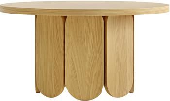 Kulatý dřevěný konferenční stolek Soft