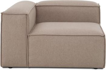 Chauffeuse d'angle tissu brun Lennon