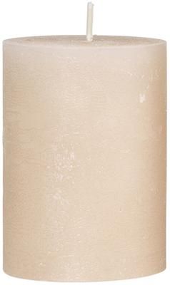 Bougie pilier beige faite main Rustique
