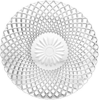 Plat de service verre transparent à surface structurée Imperial, Ø25 cm