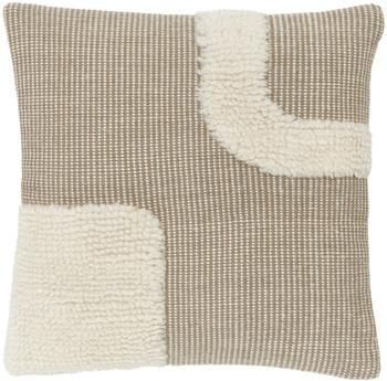 Federa arredo tessuta a mano beige/bianco crema Wool