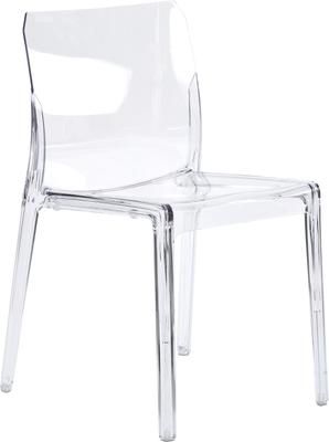Sedia da giardino in plastica trasparente Mia