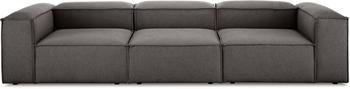 Canapé modulable 4 places gris anthracite Lennon