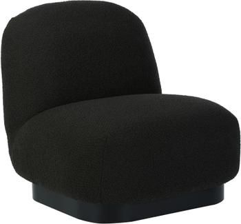 Fauteuil cocktail bouclé noir Elsie
