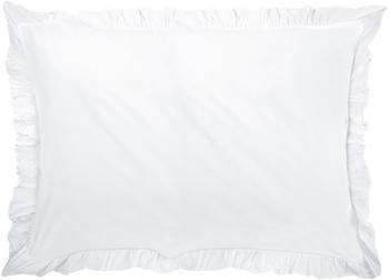 Taie d'oreiller 50x70 coton délavé et à volant Florence, 2 pièces