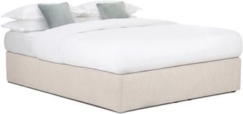 Letto boxspring in tessuto beige Enya