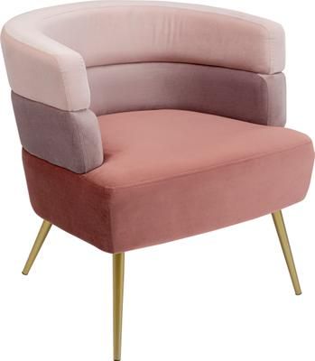 Poltrona in velluto in design retrò Sandwich