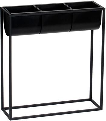 Set portavasi in materiale sintetico e metallo 4 pz