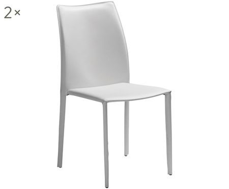 Leder-Polsterstühle Soléne, 2 Stück