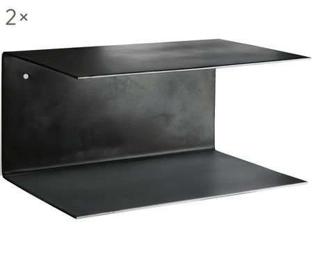 Wandregal Phantom aus Metall, 2 Stück