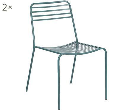 Chaises en métal Tula, 2 pièces