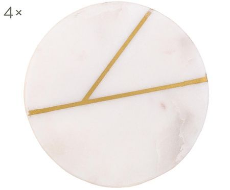 Sottobicchieri in marmo Marek, 4 pz.