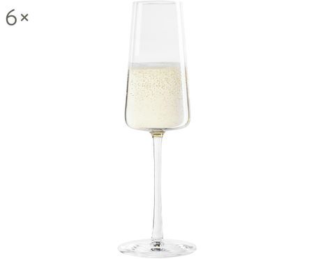 Copas de champán de cristal Power, 6 uds.