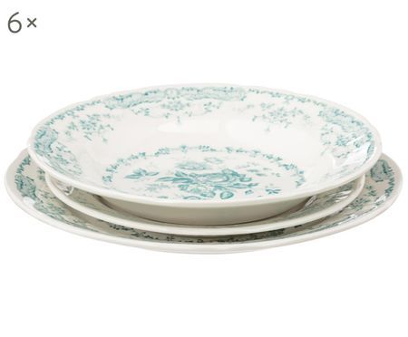 Geschirr-Set Rose, 18-tlg. (6 Personen)