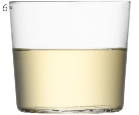 Bicchiere acqua in vetro sottile Gio 6 pz