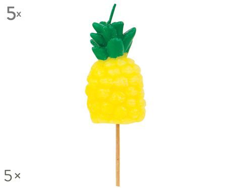 Bougies d'anniversaire Pineapple, 5 pièces