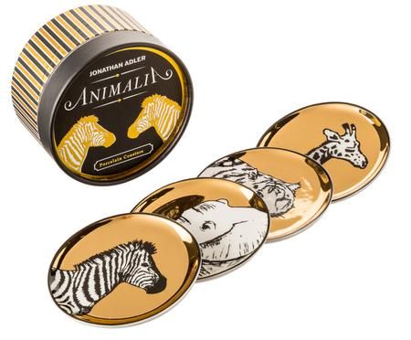 Designer-Untersetzer-Set Animalia, 4-tlg.