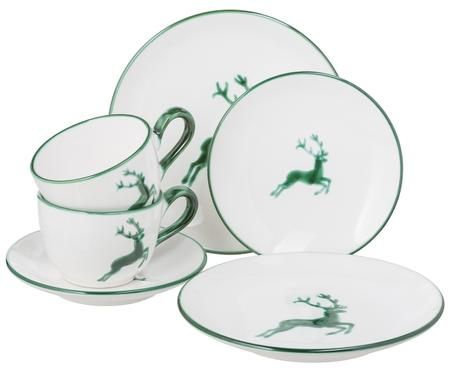 Kaffeeservice Classic Grüner Hirsch, 2 Personen (6-tlg.)