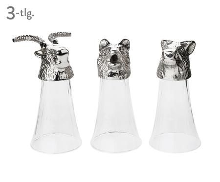 Set de copas chupito Spirits Animals, 3 pzas.