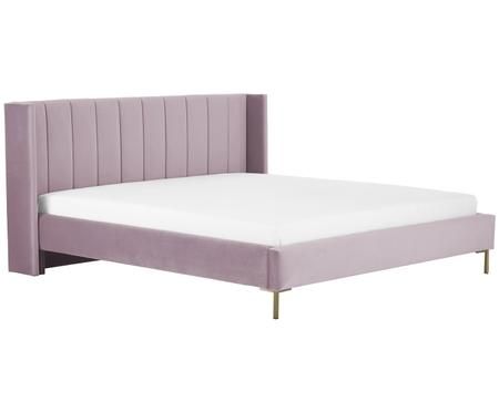 Letto matrimoniale imbottito in velluto Dusk