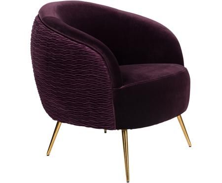 Fauteuil cocktail en velours So Curvy