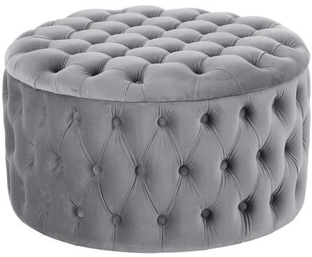 XL Samt-Hocker Chiara mit Stauraum
