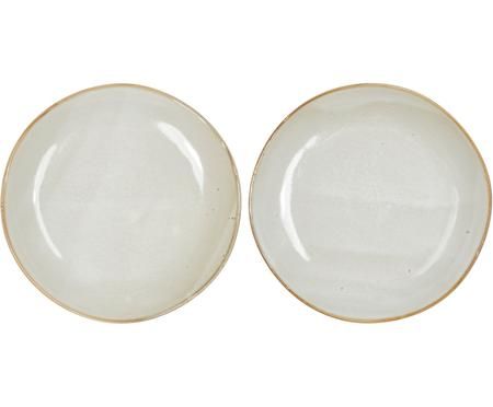 Handgemachte Frühstücksteller Thalia, 2 Stück